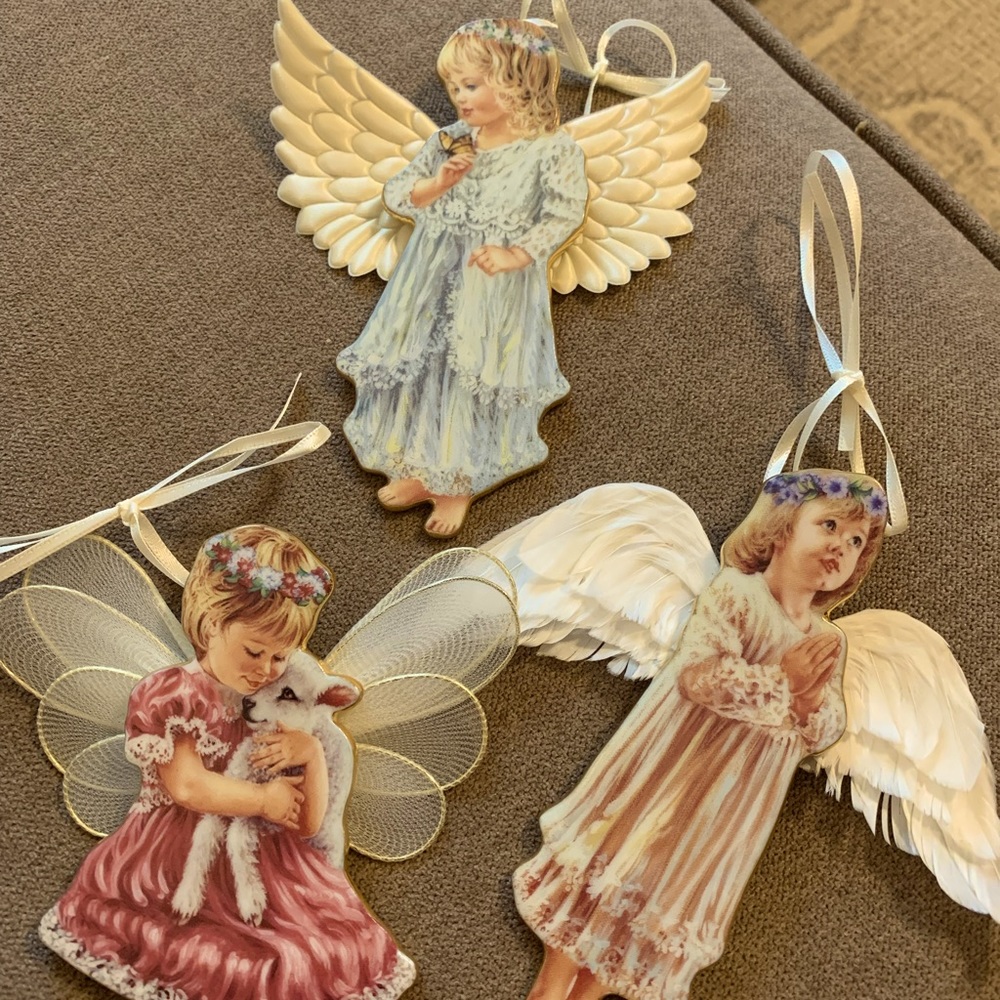 Vintage Estate  Christmas angel ornaments
